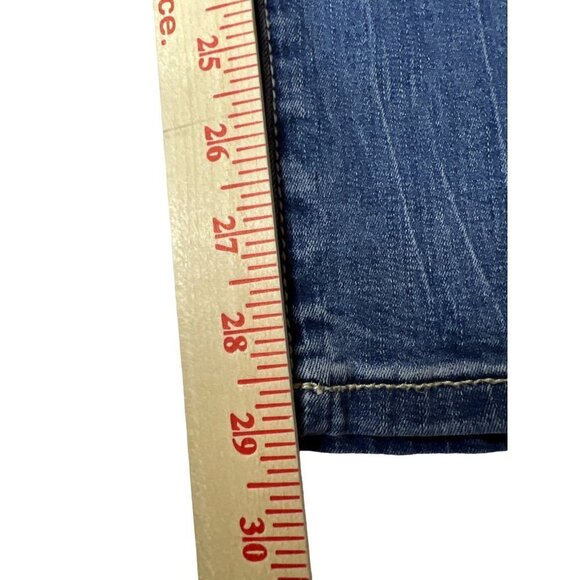 Seven7 Ankle Skinny Distressed Sequin Detail Denim Blue Jeans Women's Size 16 - Picture 8 of 12